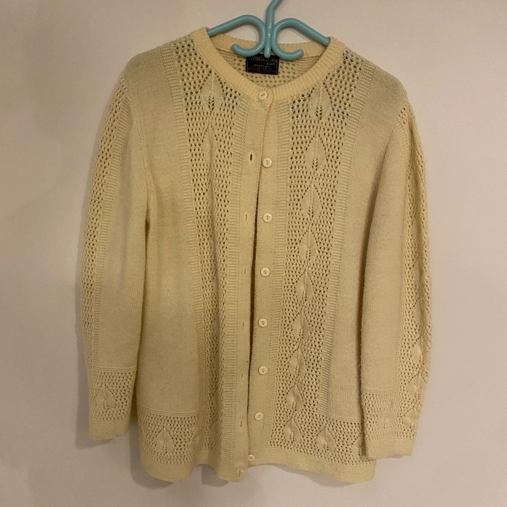 Vintage 1950s Cream Cardigan